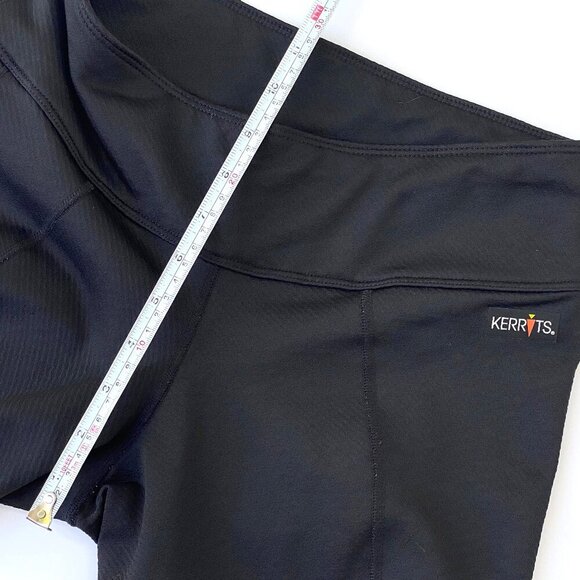 Kerrits Womens Black Fleece Lite Knee Patch Riding Tights Size S Breeches Warm - Picture 14 of 15